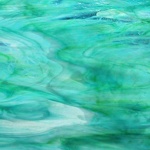 SF 6023.83 CCF - 16x24in - Aqua-Lime pearl opal with Corsica texture = COE96