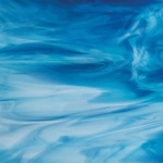 SF 833.73 SF - 16x24in - Cyan: deep aqua & white opal = COE96