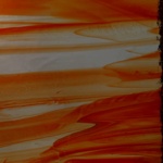 W 27 LL DR - 16x21in - Wissmach orange streaked on clear